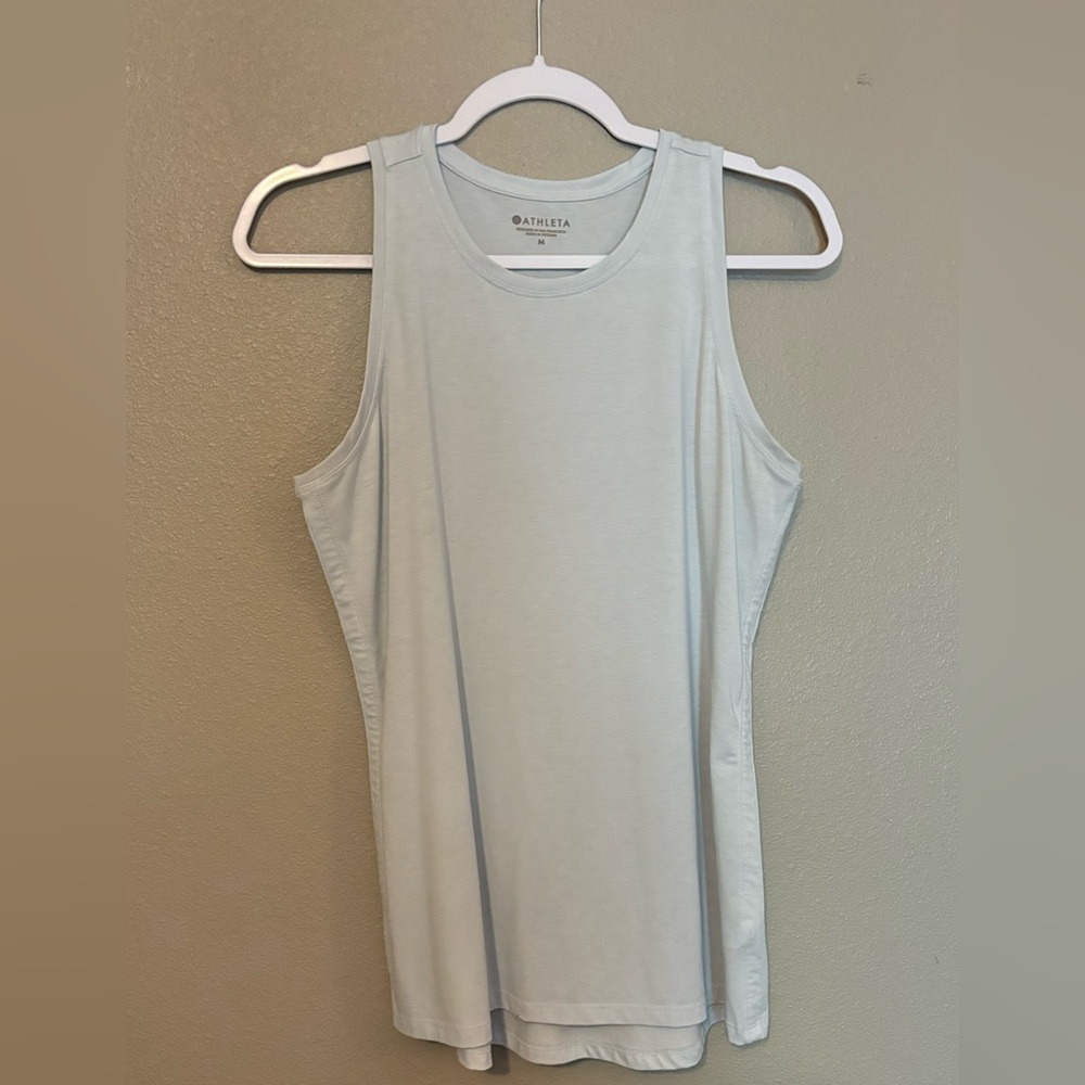 Athleta, With Ease, light blue tank, Size M